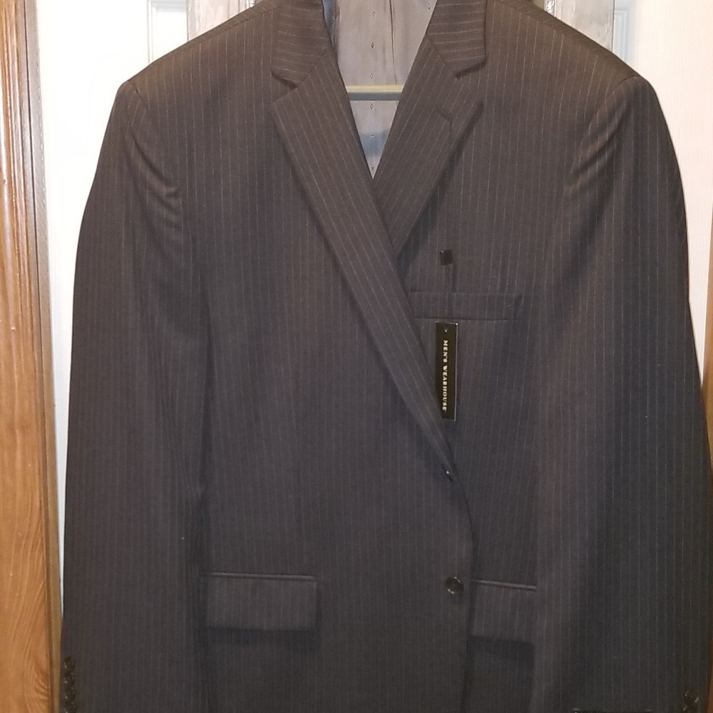 Men’s Wearhouse  Modern Fit suit Separates, Black with light pinstripe
